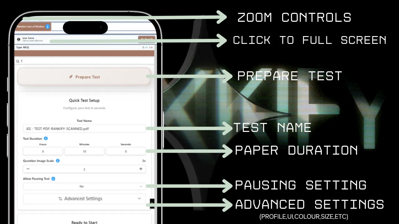 CBT Test Interface Screenshot - Part A